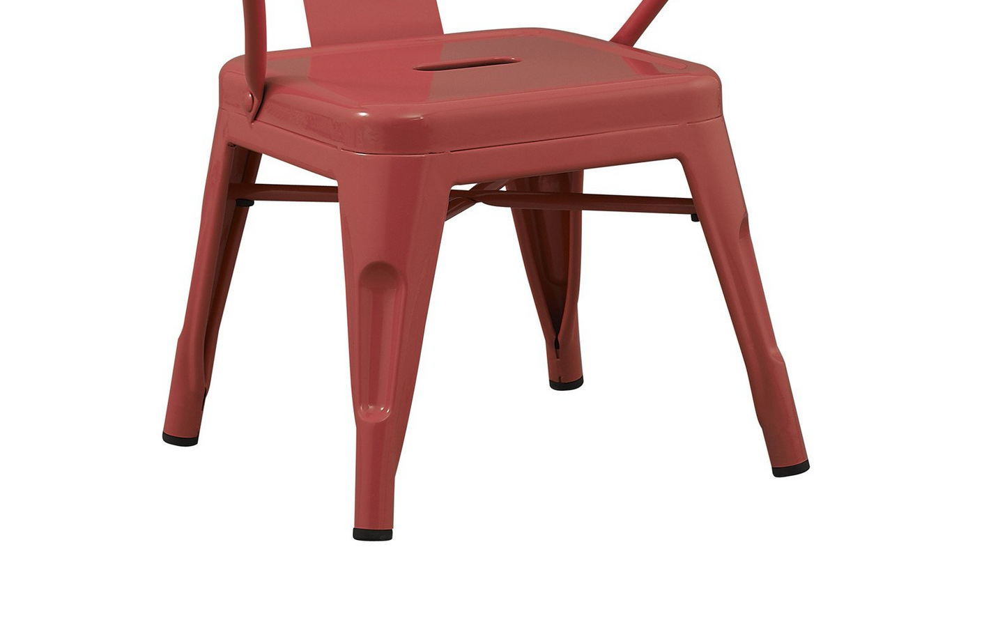 Solid Steel Industrial Pink Kids Play Stackable Metal Chair Arms - Set of 2