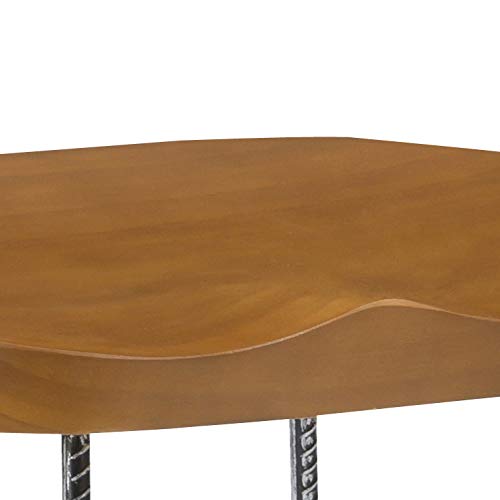 BTEXPERT Industrial 30" Antique Rebar Counter Bar Height Bistro Pub Stool saddle Wood 2pc