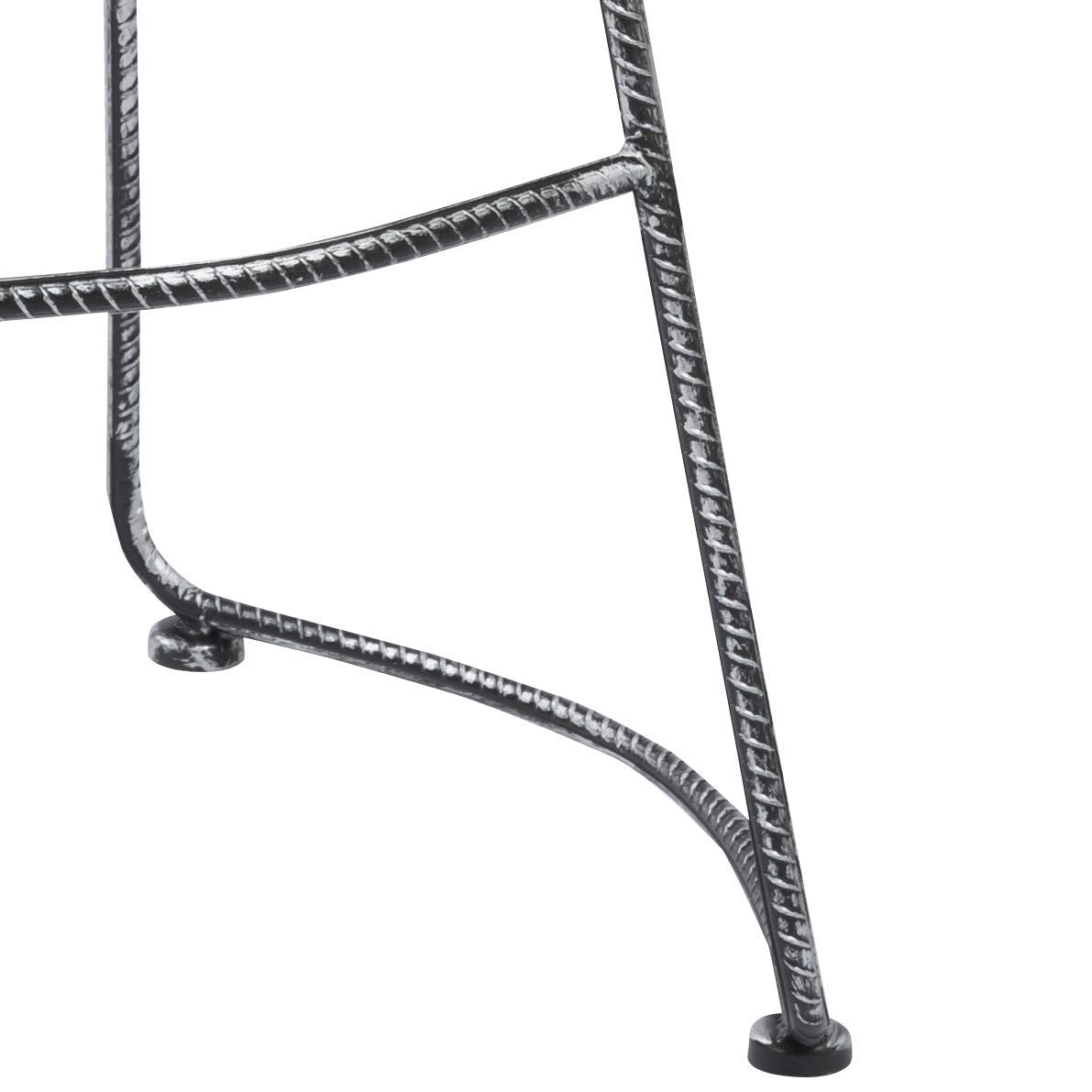 BTEXPERT Industrial 30" Antique Rebar Counter Bar Height Bistro Pub Stool saddle Wood 2pc