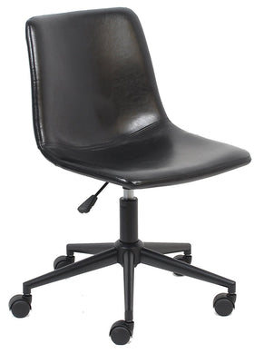 BTExpert Aati Mid Back Fuax Leather Task Chair, Black Office Chair