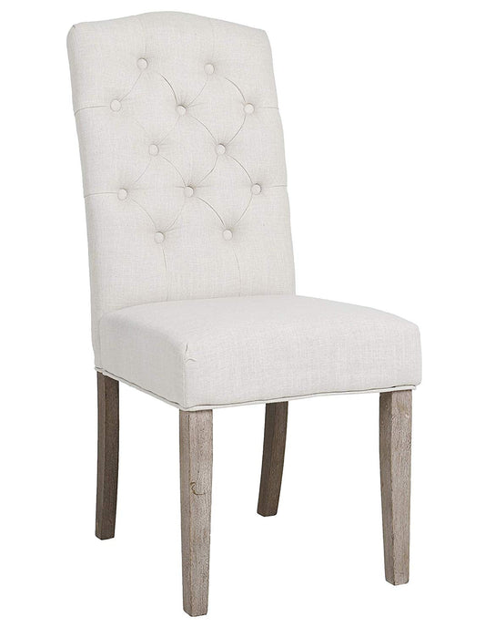 BTExpert French High Back Tufted Upholstered Dining Chair