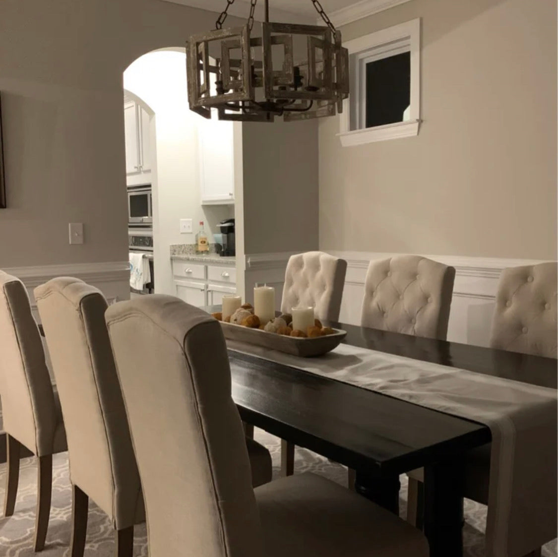 BTexpert French High Back Tufted Upholstered Dining Chair - Set of 2