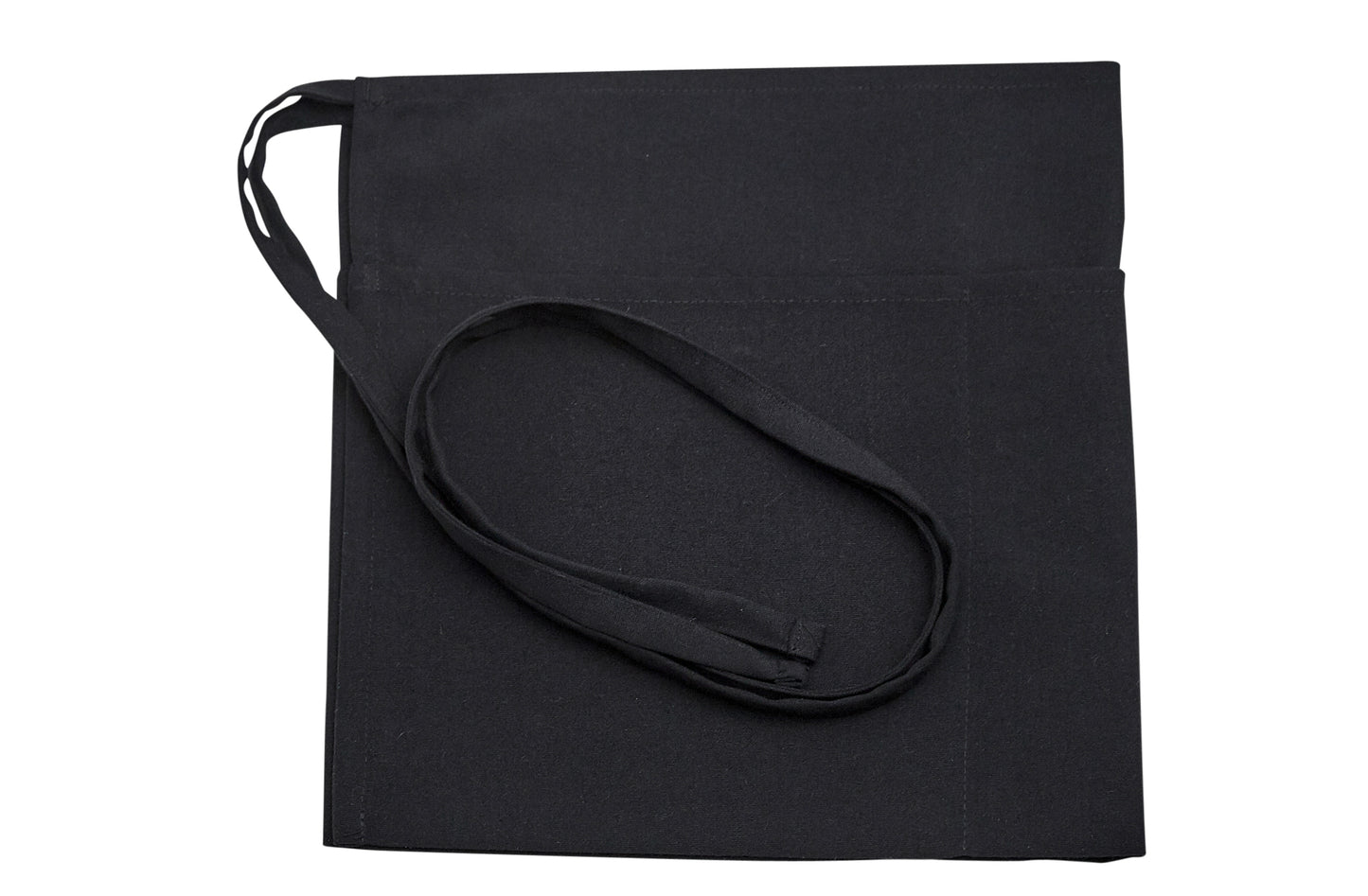 BTEXPERT 3 Pockets Waitress Waist Apron, Bar Kitchen Home, 24 x 12 Inches, Black 2 Pack
