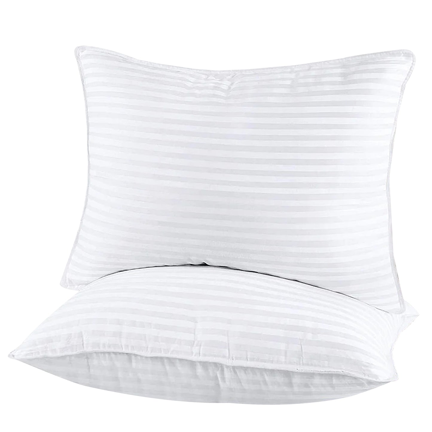Queen Bed Pillows Set of 2 – 250 Thread Count Soft & Fluffy Down Alternative Pillows, Cooling Breathable Cotton Cover, Hotel-Quality Support for All Sleep Positions (20"x28")