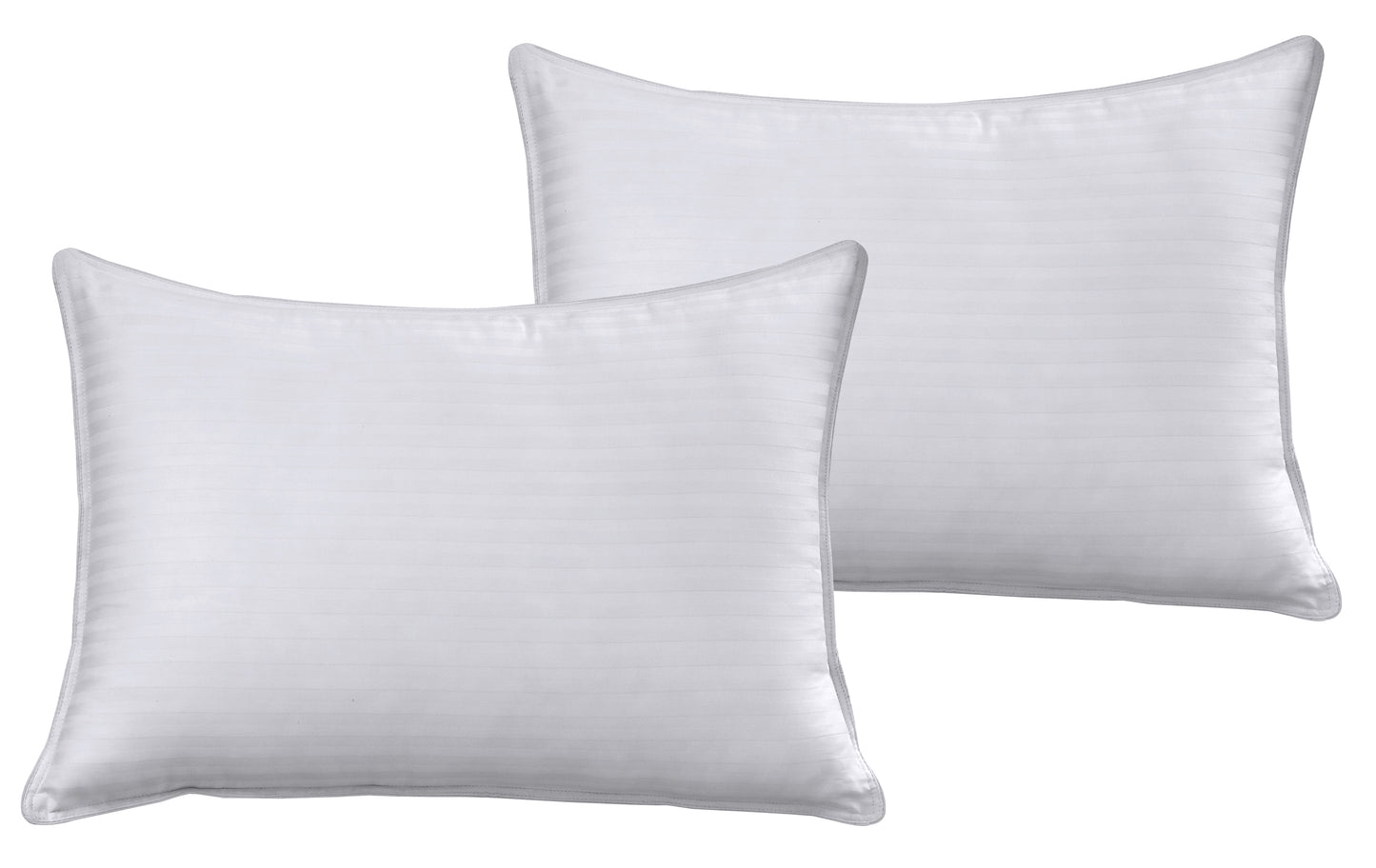 Queen Bed Pillows Set of 2 – 250 Thread Count Soft & Fluffy Down Alternative Pillows, Cooling Breathable Cotton Cover, Hotel-Quality Support for All Sleep Positions (20"x28")