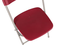 Red Plastic Folding Chair Fan Back- In Store Only