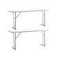 BTExpert 6-Foot - 72" - 18"X29" - long White Plastic Folding Seminar Training Portable Table  - Set of 2
