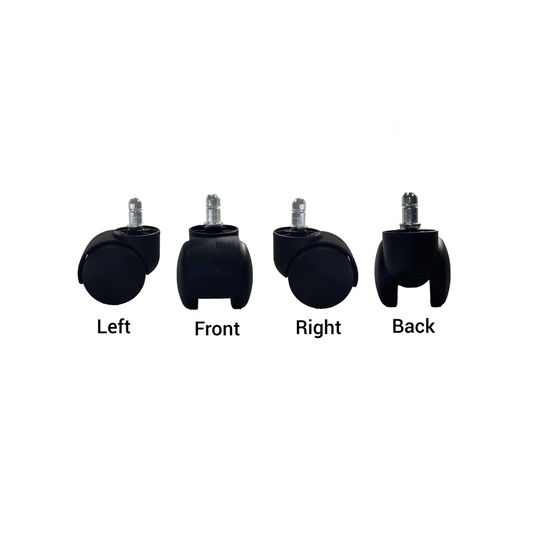 BTExpert 2" Office Chair Wheels Heavy-Duty Casters for Desk Gaming, Safe on All Floors, Quiet Rotation, Universal Fit 99% Replacement - Set of 5 (Black)