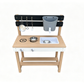 BTEXPERT Kid’s Wooden Mud Kitchen Outdoor Playset with Water Play Sink, Cooking Toys & Pretend Play Accessories, Backyard Wooden Play Kitchen for Boys & Girls Ages 3+