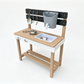 BTEXPERT Kid’s Wooden Mud Kitchen Outdoor Playset with Water Play Sink, Cooking Toys & Pretend Play Accessories, Backyard Wooden Play Kitchen for Boys & Girls Ages 3+