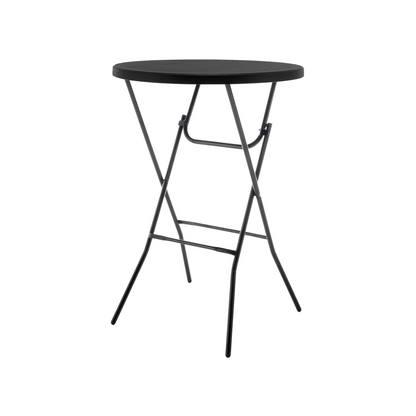 32 inch black granite bar-height folding table