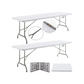 BTExpert 96" long 8-Foot White Plastic Folding Table Portable 30" Wide , 29" High, Indoor Outdoor Events Banquet Dining Party Patio - Set of 2