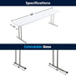 BTExpert 8-Foot 96" long White Portable Plastic Folding Table, indoor, outdoor lightweight Table