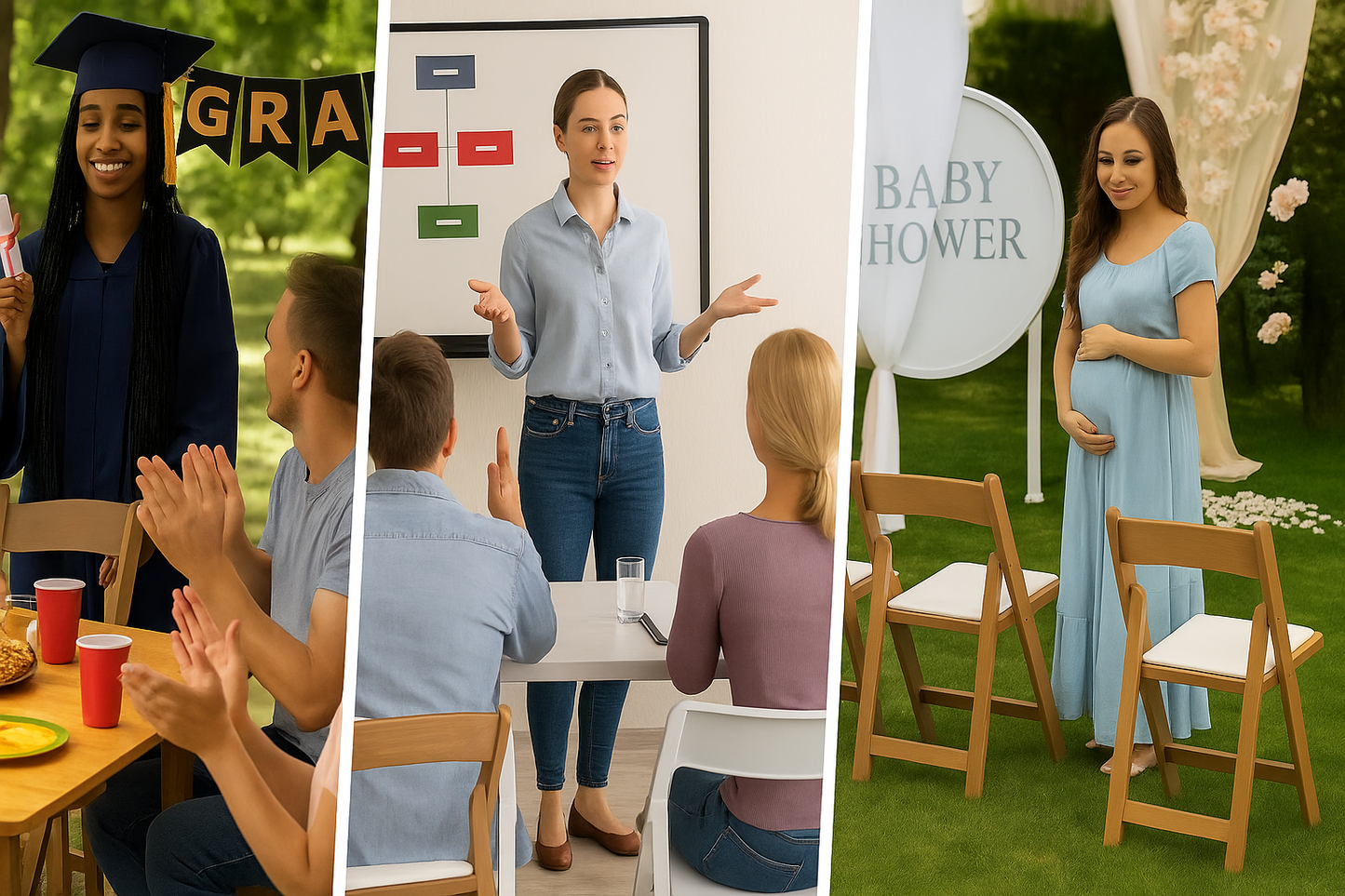 BTEXPERT SET of 4 Resin Folding Chair Vinyl Padded Seat Indoor Outdoor Lightweight Set for Home Event Party Picnic Kitchen Dining Church School Weddings- Natural