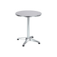 BTExpert Indoor Outdoor 23.75 Round Restaurant Table for Patio Stainless Steel Silver