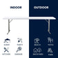 BTExpert 8-Foot 96" long White Plastic Folding Table 18" Wide 29" High indoor outdoor lightweight - Set of 2
