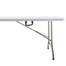 BTExpert 8-Foot - 96" long White Plastic Folding Table Portable 30" Wide , 29" High, Indoor Outdoor Events Banquet Dining Party Patio Set of 5