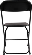 BTExpert Black Plastic Folding Chair Steel Frame Commercial High Capacity Event Chair lightweight Set for Office Wedding Party Picnic Kitchen Dining Church School Set of 2