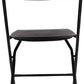 BTExpert Black Plastic Folding Chair, Steel Frame, High Capacity – Lightweight Event Seating for Office, Wedding, Party, School - Set of 10