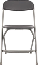 BTExpert Gray Plastic Folding Chair Steel Frame Commercial High Capacity Event Chair lightweight Set for Office Wedding Party Picnic Kitchen Dining Church School Set of 2