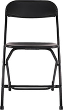 BTExpert Black Plastic Folding Chair Steel Frame Commercial High Capacity Event Chair lightweight Set for Office Wedding Party Picnic Kitchen Dining Church School Set of 2