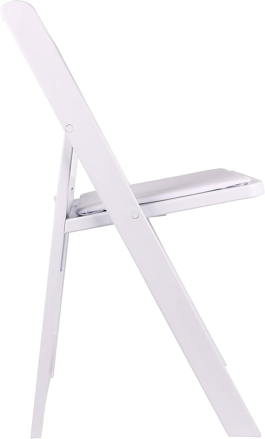 BTEXPERT Resin Folding Chair Vinyl Padded Seat Indoor Outdoor Lightweight Set for Home