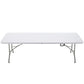 BTExpert 8-Foot - 96" long White Plastic Folding Table Portable 30" Wide , 29" High, Indoor Outdoor Events Banquet Dining Party Patio