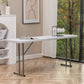 BTExpert 6-Foot - 72" long White Plastic FoldingTable Portable 18" Wide, 29" High, indoor outdoor lightweight - Set of 10