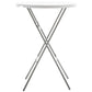 BTExpert 32" 2.6-Foot Round 43" Bar Height White Folding Table - In Store Only