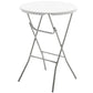 BTExpert 32" 2.6-Foot Round 43" Bar Height White Folding Table - In Store Only