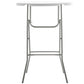 BTExpert 32" 2.6-Foot Round 43" Bar Height White Folding Table - In Store Only
