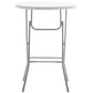 BTExpert 32" 2.6-Foot Round 43" Bar Height White Folding Table - In Store Only
