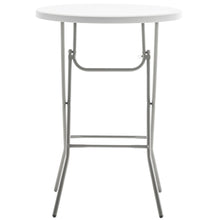 32" 2.6-Foot Round 43" Bar Height White Folding Table - In Store Only