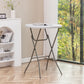 BTExpert 32" 2.6-Foot Round 43" Bar Height White Folding Table - In Store Only