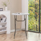 BTExpert 32" 2.6-Foot Round 43" Bar Height White Folding Table - In Store Only
