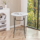 BTExpert 32" 2.6-Foot Round 43" Bar Height White Folding Table - In Store Only