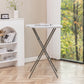 BTExpert 32" 2.6-Foot Round 43" Bar Height White Folding Table - In Store Only