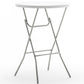 BTExpert 32" 2.6-Foot Round 43" Bar Height White Folding Table - In Store Only