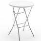 BTExpert 32" 2.6-Foot Round 43" Bar Height White Folding Table - In Store Only