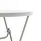 BTExpert 32" 2.6-Foot Round 43" Bar Height White Folding Table - In Store Only