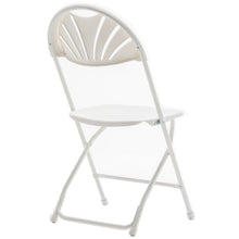 White Plastic Folding Chair Fan Back- In Store Only