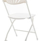 White Plastic Folding Chair Fan Back- In Store Only