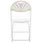 White Plastic Folding Chair Fan Back- In Store Only