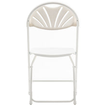 White Plastic Folding Chair Fan Back- In Store Only