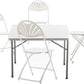 White Plastic Folding Chair Fan Back- In Store Only