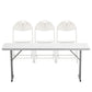 White Plastic Folding Chair Fan Back- In Store Only