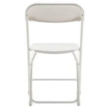 100 White Plastic Folding Chairs Steel Frame Commercial High-Capacity Event lightweight for Office Wedding Party Picnic Kitchen Dining School Set of 100