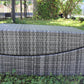 Foldable Outdoor Chaise Lounge Chair Wicker Rattan Sun Bed Patio Reclining Lounger Adjustable Backrest Pillow - Brown - Set of 2
