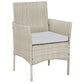 BTExpert Outdoor Wicker 3 piece Set Garden Yard Porch Furniture Space Saving Side storage Glass Table Gray Cream 3pc