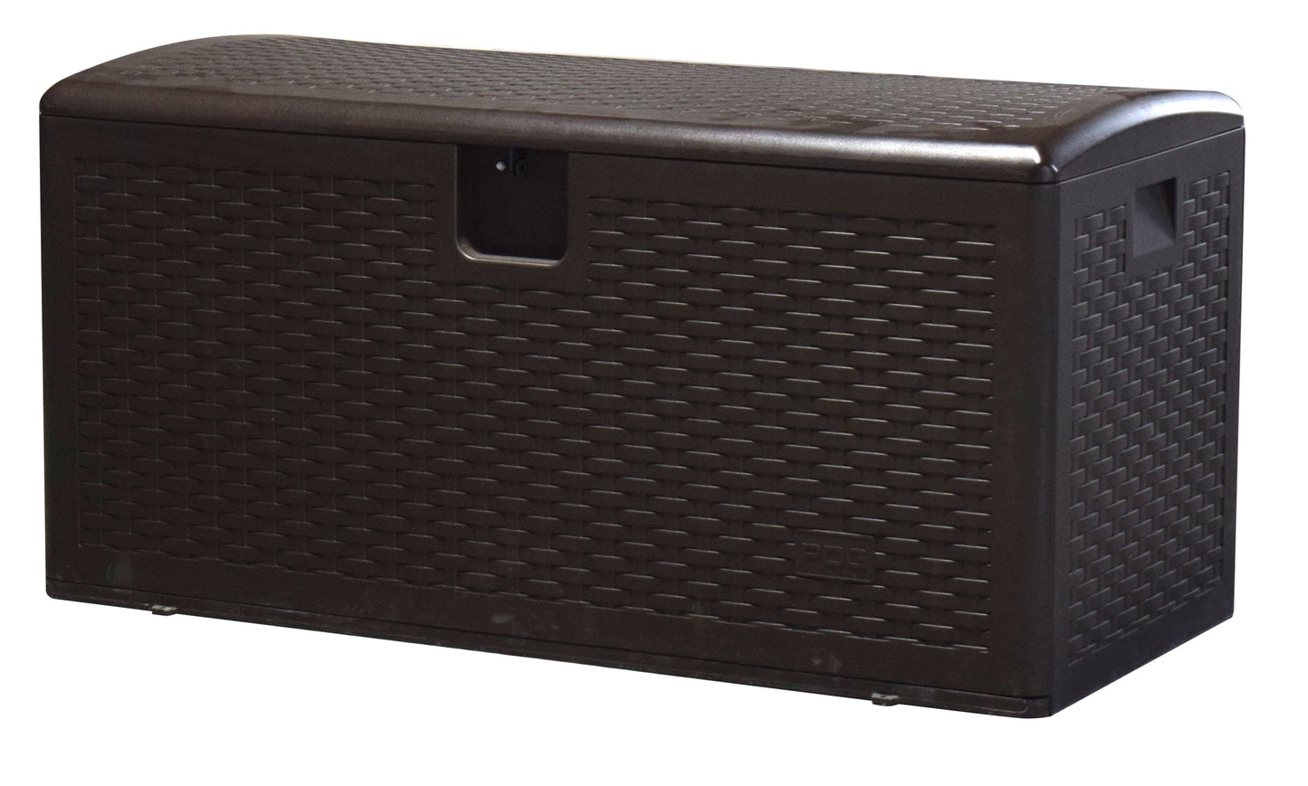 BTEXPERT 99 Gallon Resin Deck Box, Outdoor Storage Container for Patio Furniture Garden Tools Cushions Waterproof Lockable Metal Support Rods UV Resistant
